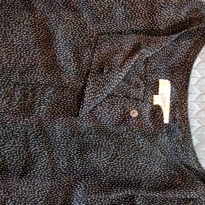 Loft sleeveless shell, black with tan dots.